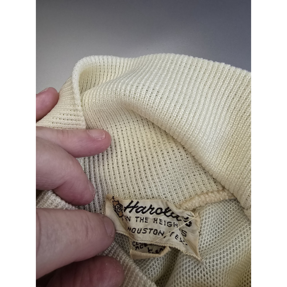 Vintage U OF H TURTLENECK Knit Coaches Sweater. HAROLDS OF houston. Size Large - Picture 13 of 15